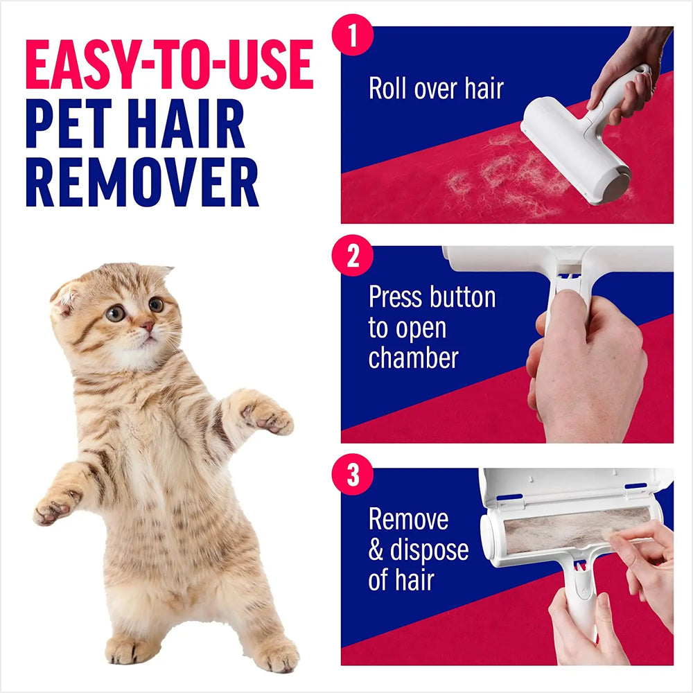 How to use the FurAway pet hair roller in three steps